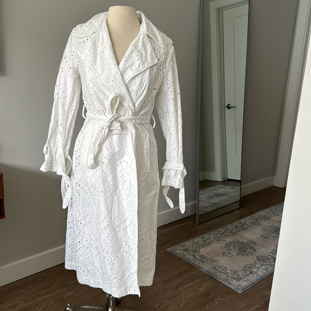 NEW Eyelet Trench coat from Anthropologie